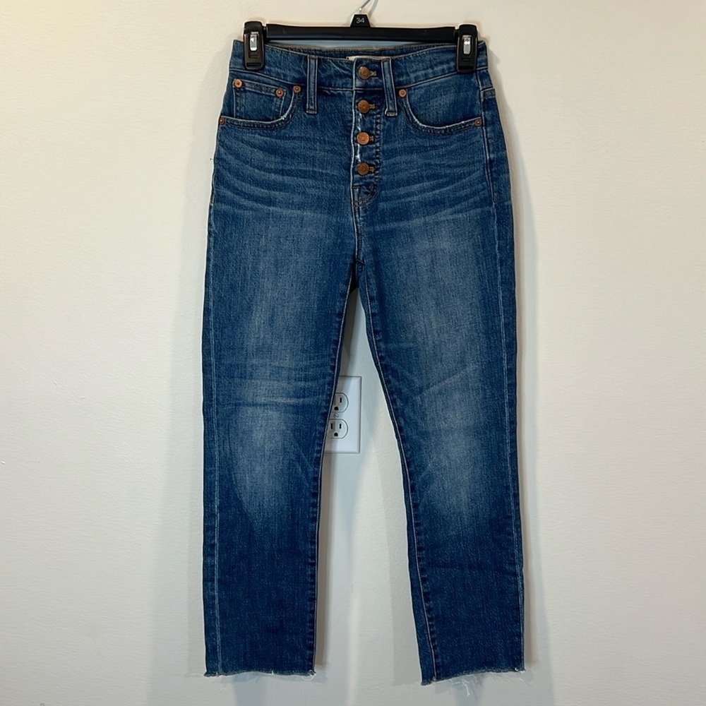 Madewell The Perfect Vintage Jean Size 24 Raw Hem EUC